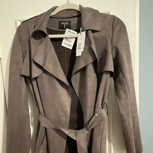 Tahari suede blazer coat